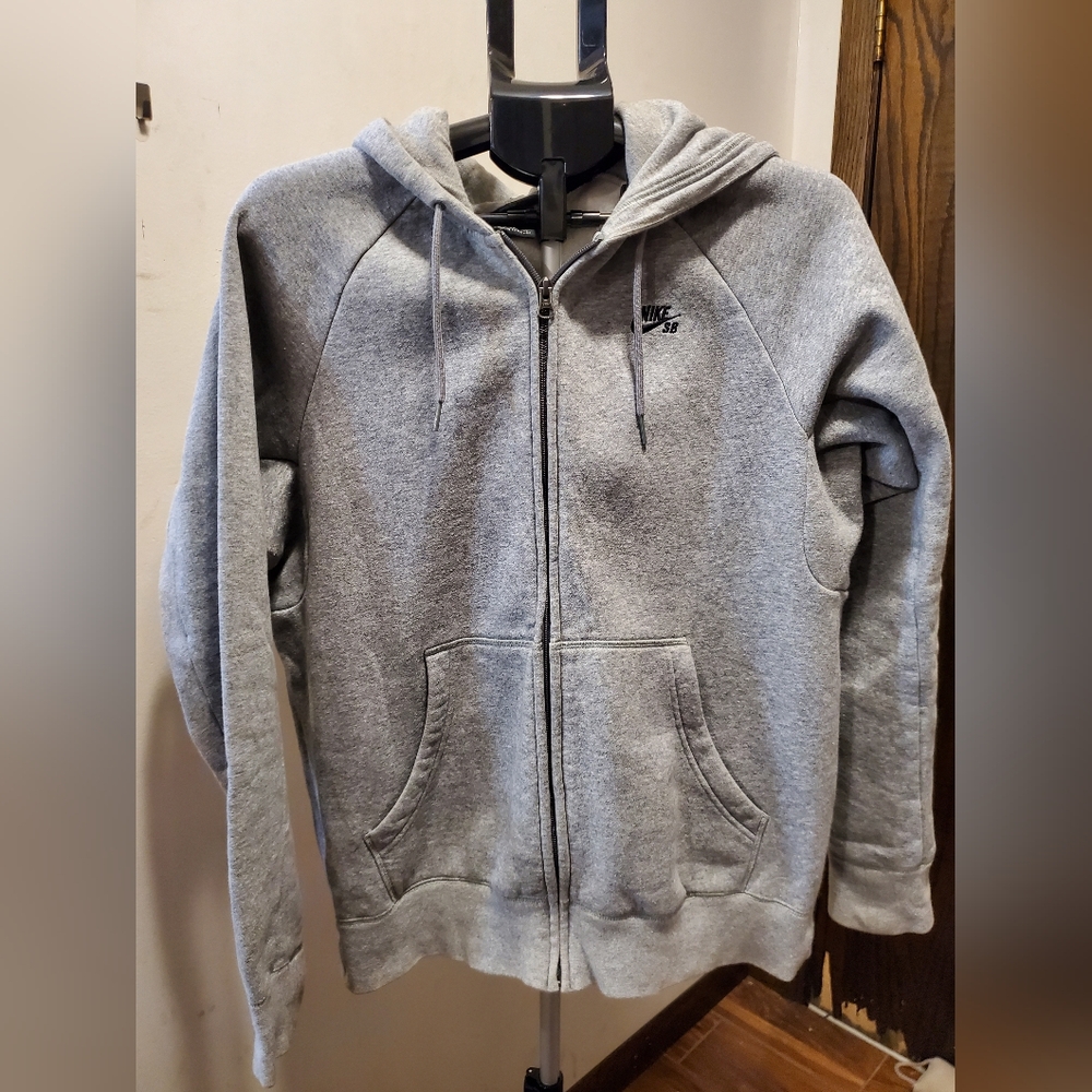 Nike Gray Zip-Up Hoodie Sz Med